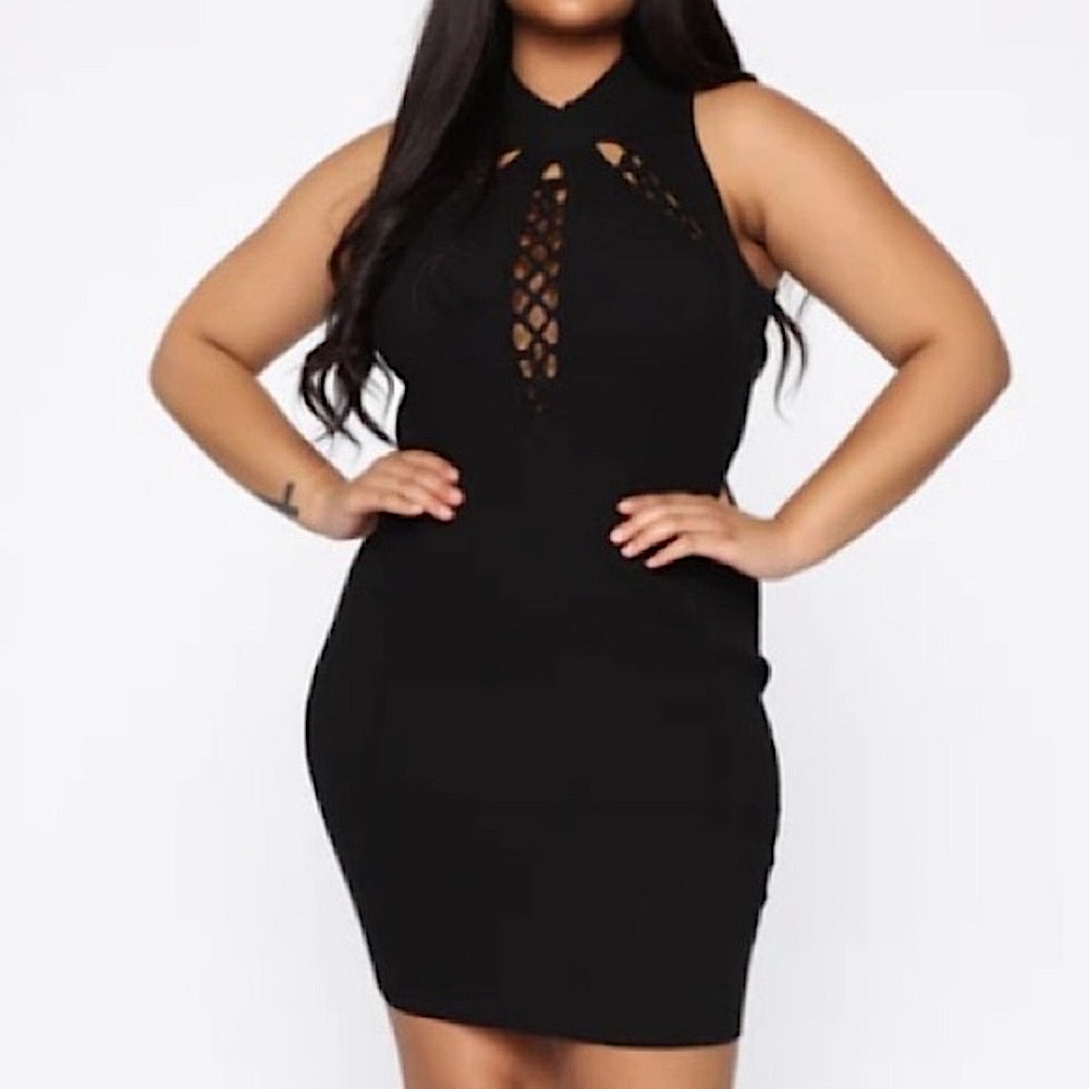 NEW C.O.C. Women’s Black Sleeveless Halter Dress
